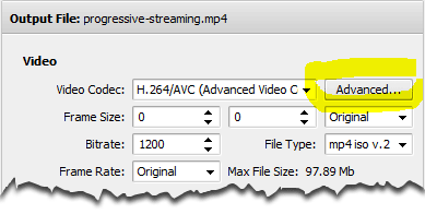 MP4 profile advanced