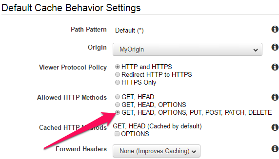 Behavior settings