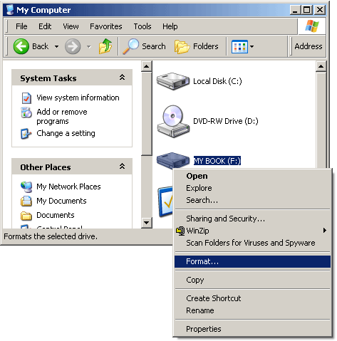 Dialogbox harddrive