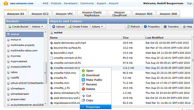 S3 AWS properties