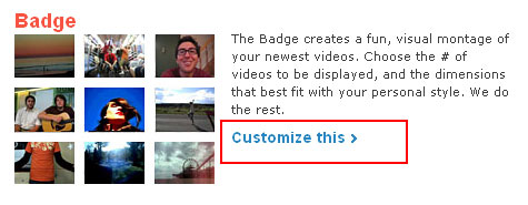 Customize the Badge widget